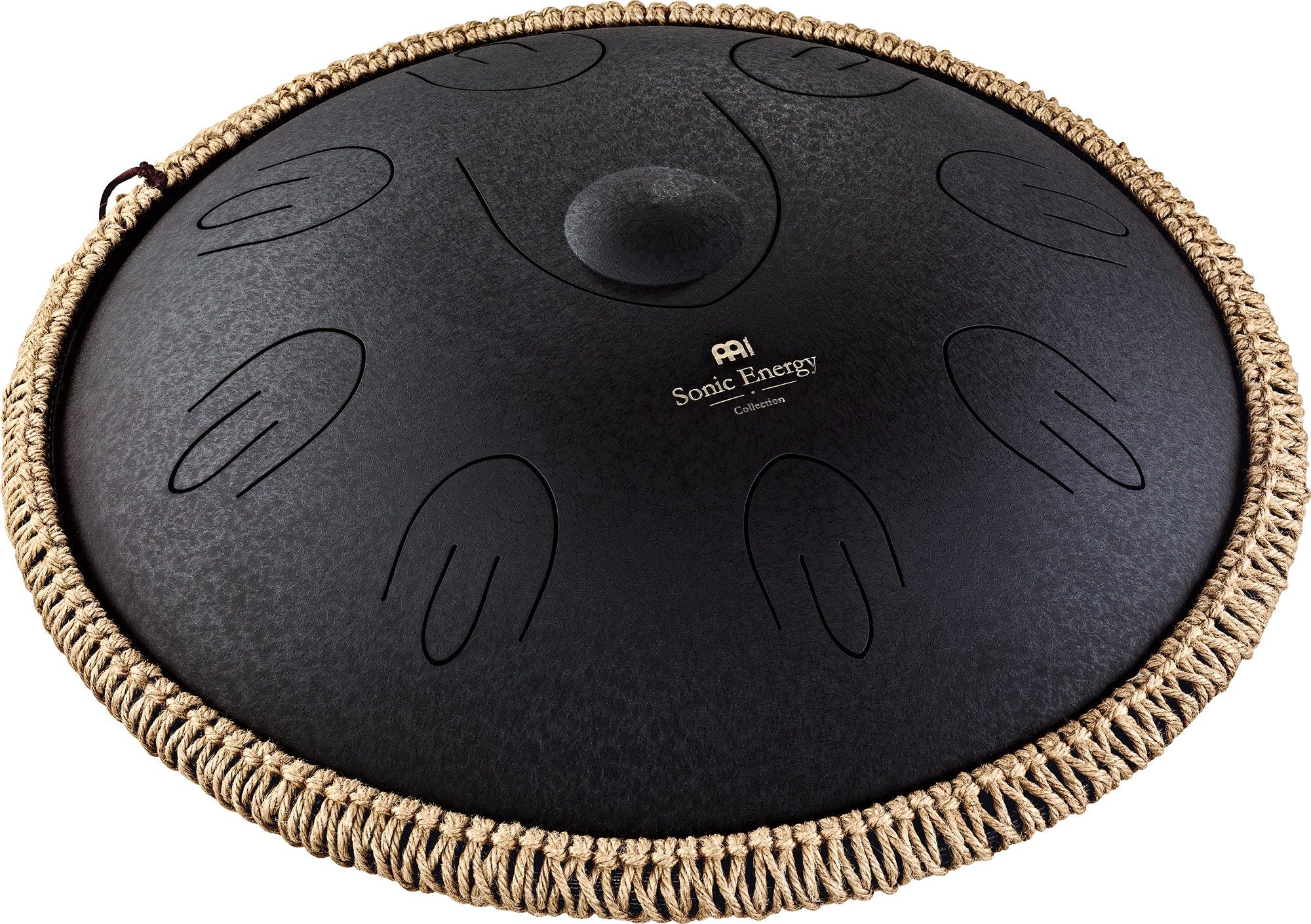 16" Octave Steel Tongue Drum, D Kurd, Black Utah Energy Healing Center