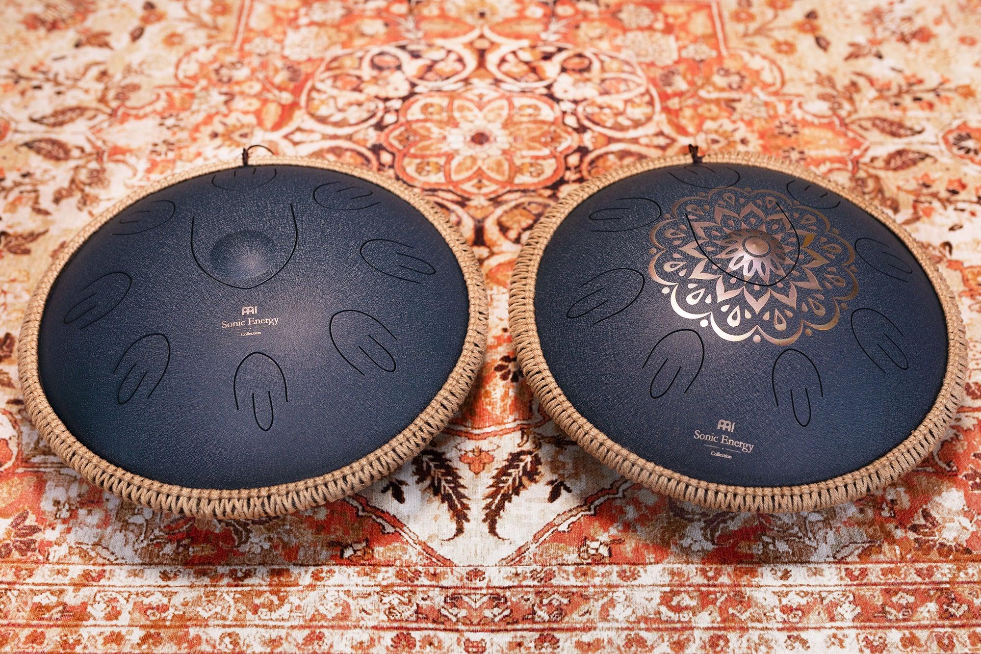 16" Octave Steel Tongue Drum, D Amara, Navy Blue Utah Energy Healing Center