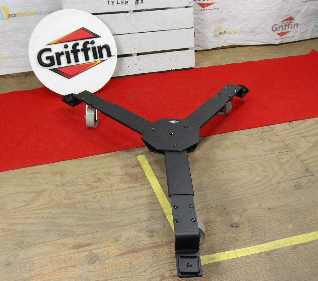 Piano Truck Dolly by GRIFFIN | Spider Mobileer Cart for Concert Baby Grand Pianos | 3 Large Wheel Moving Dollie Stage Stand with Adjustable Legs | Adjustable Universal Sturdy Placement Mount Holder GeekStands.com