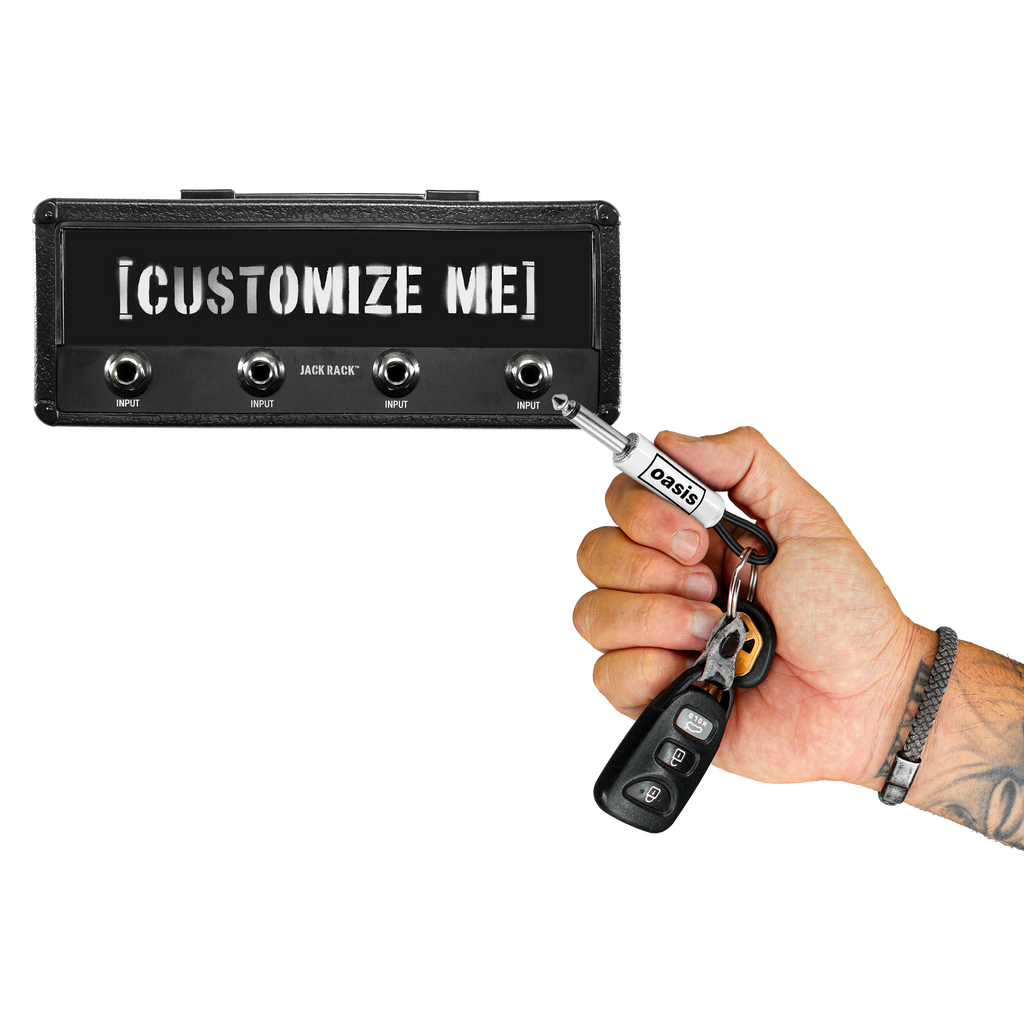 Oasis Logo Guitar Plug Keychain Pluginz Keychains