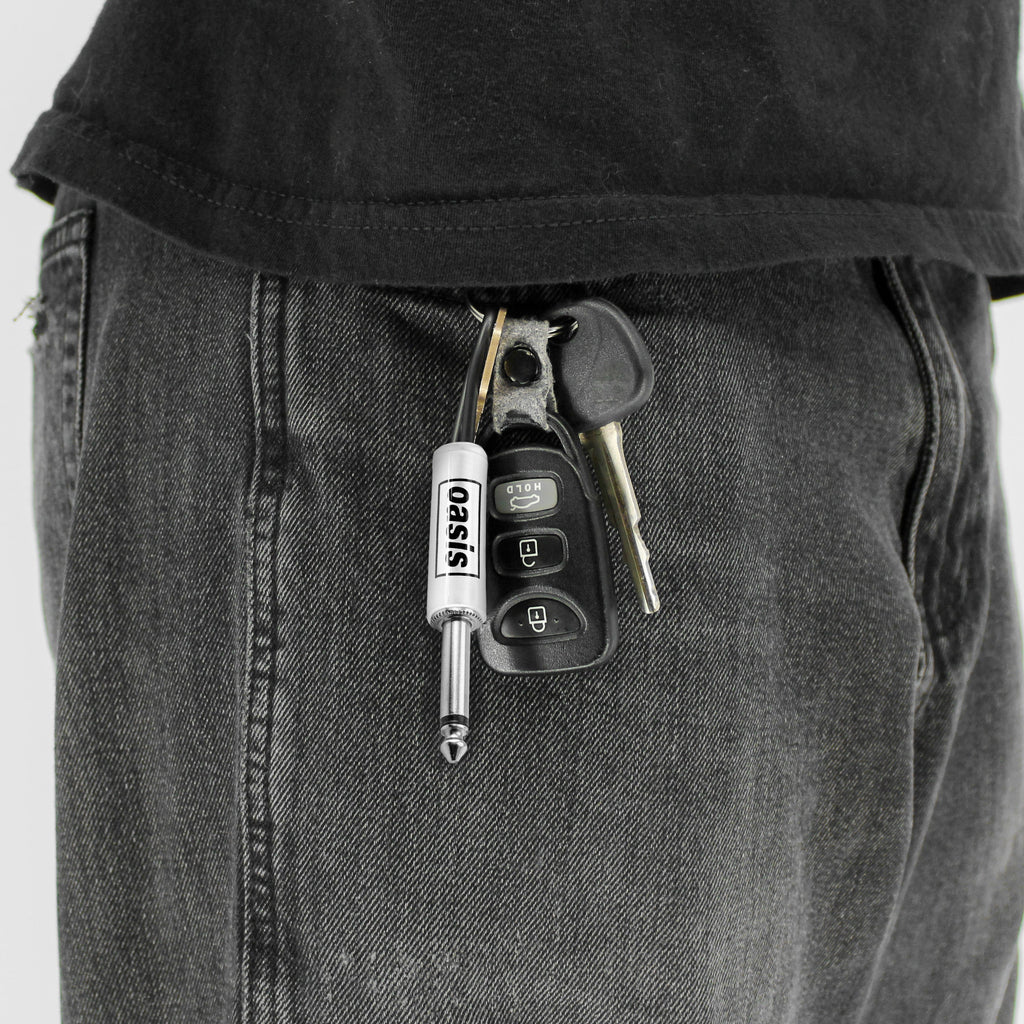 Oasis Logo Guitar Plug Keychain Pluginz Keychains