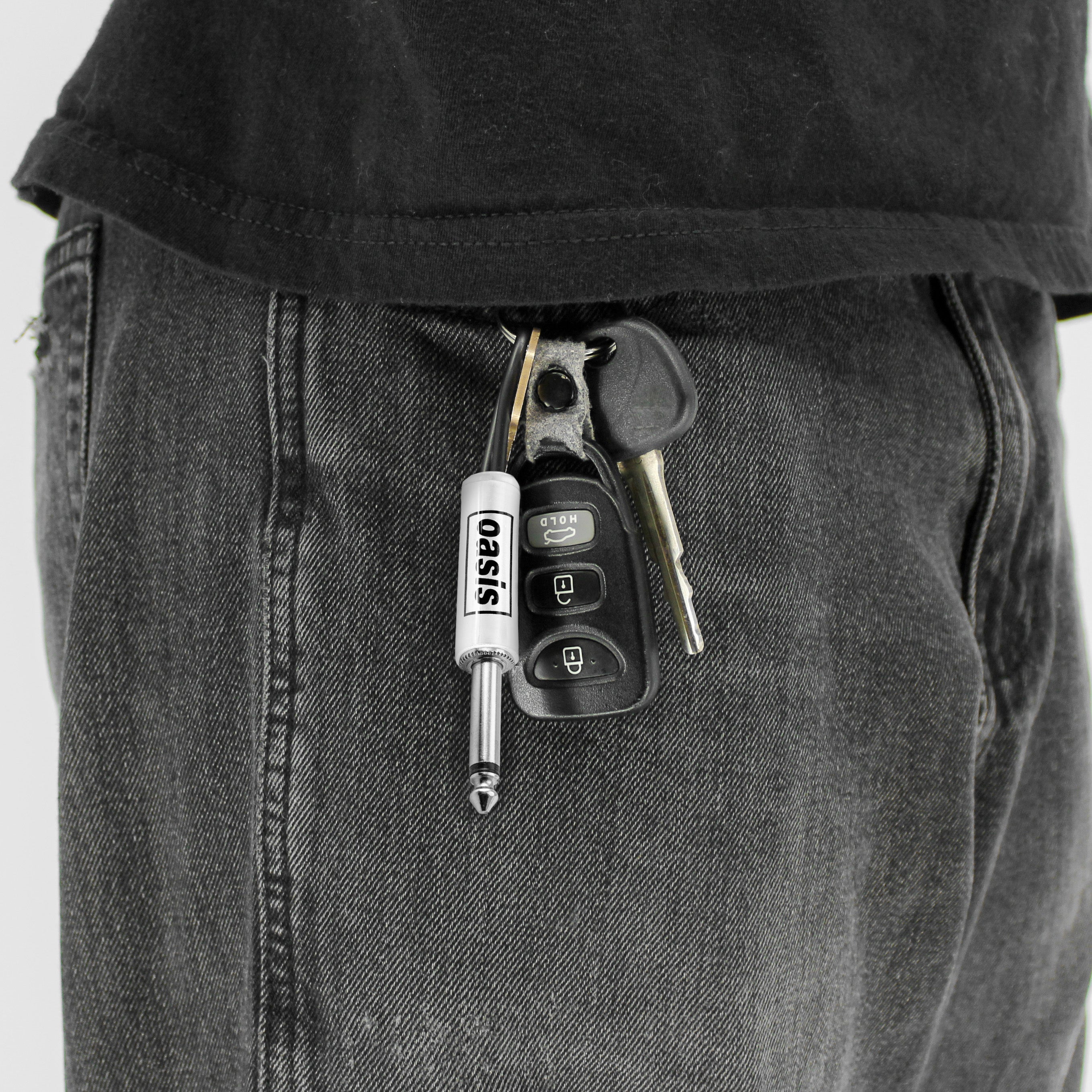 Oasis Logo Guitar Plug Keychain Pluginz Keychains