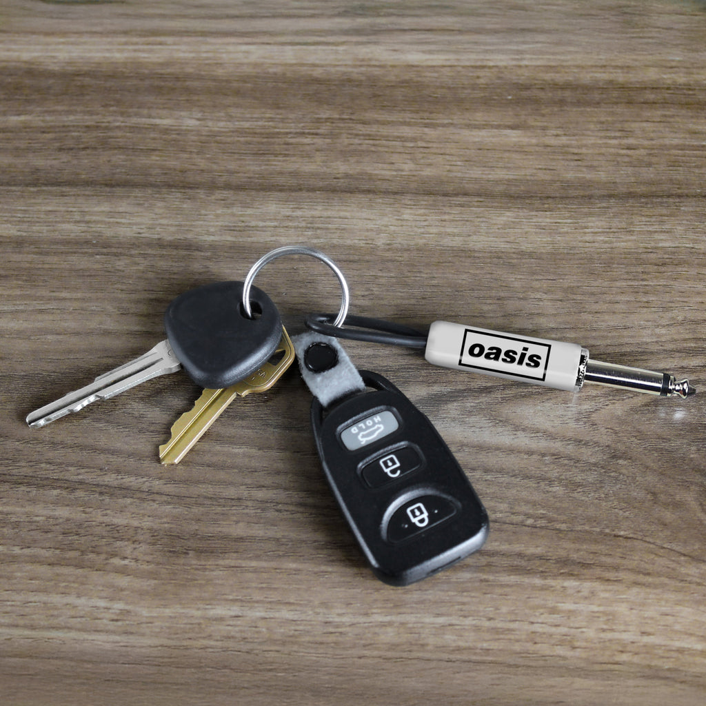 Oasis Logo Guitar Plug Keychain Pluginz Keychains
