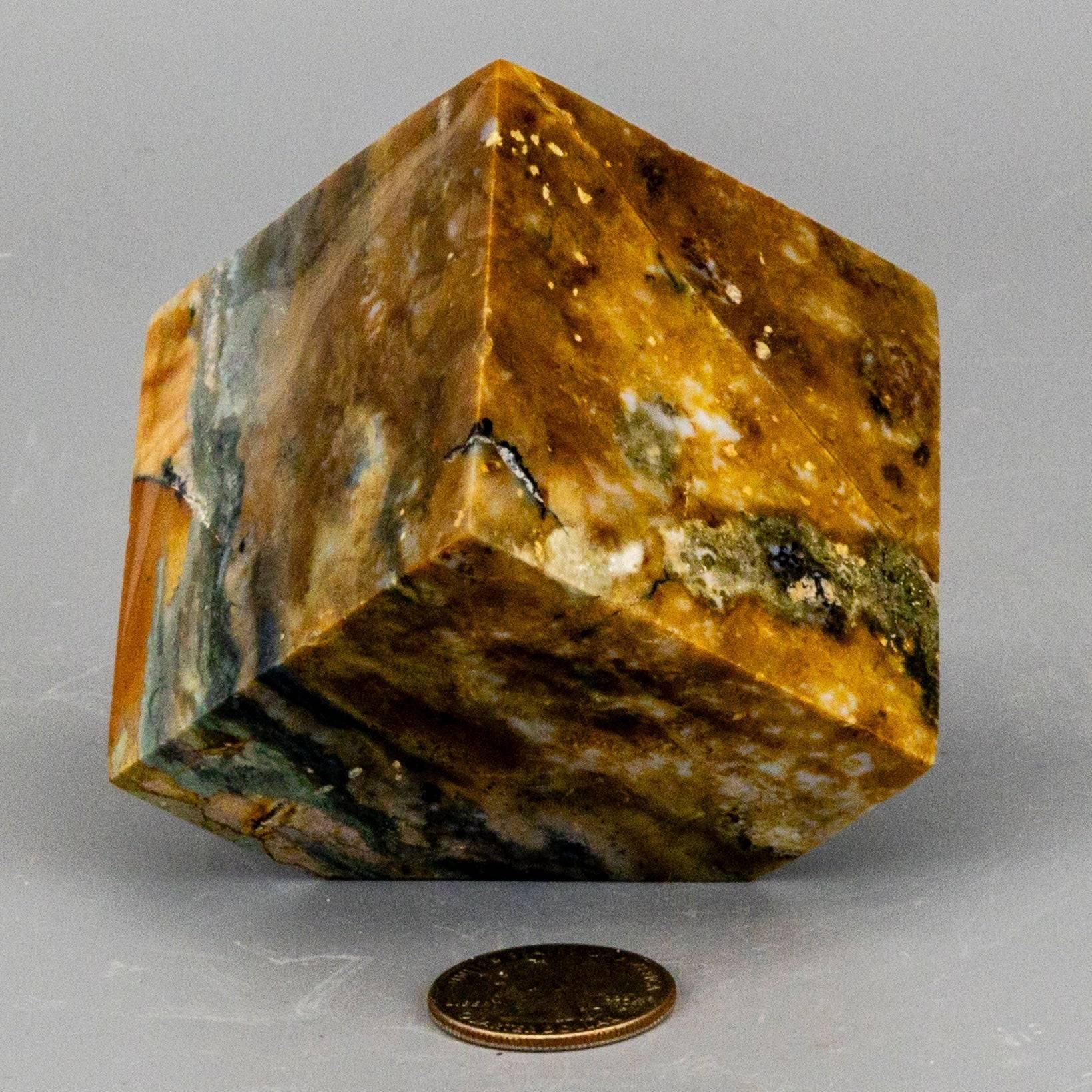 Ocean Jasper Crystal Cut Corner Cube Polished 514g Crystal Destiny