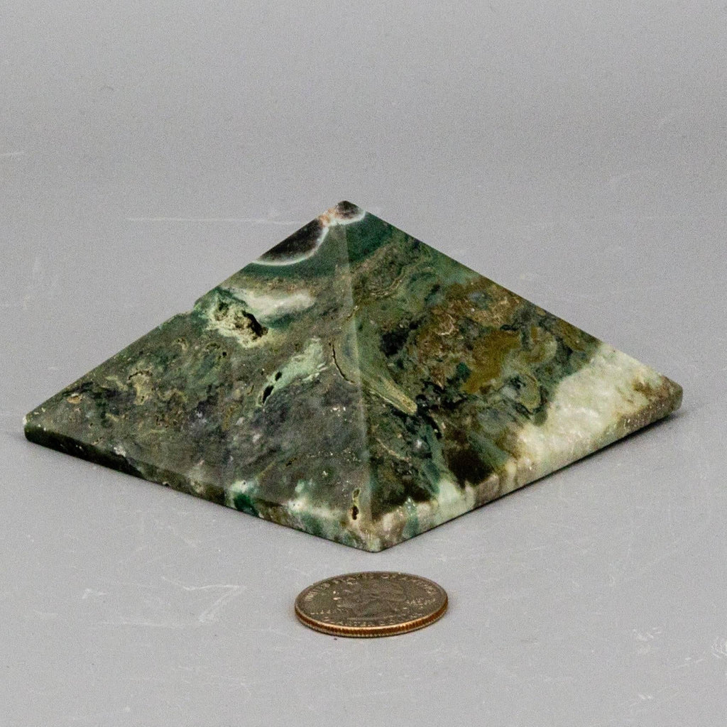 Ocean Jasper Crystal Pyramid Polished Natural Stone Crystal Destiny