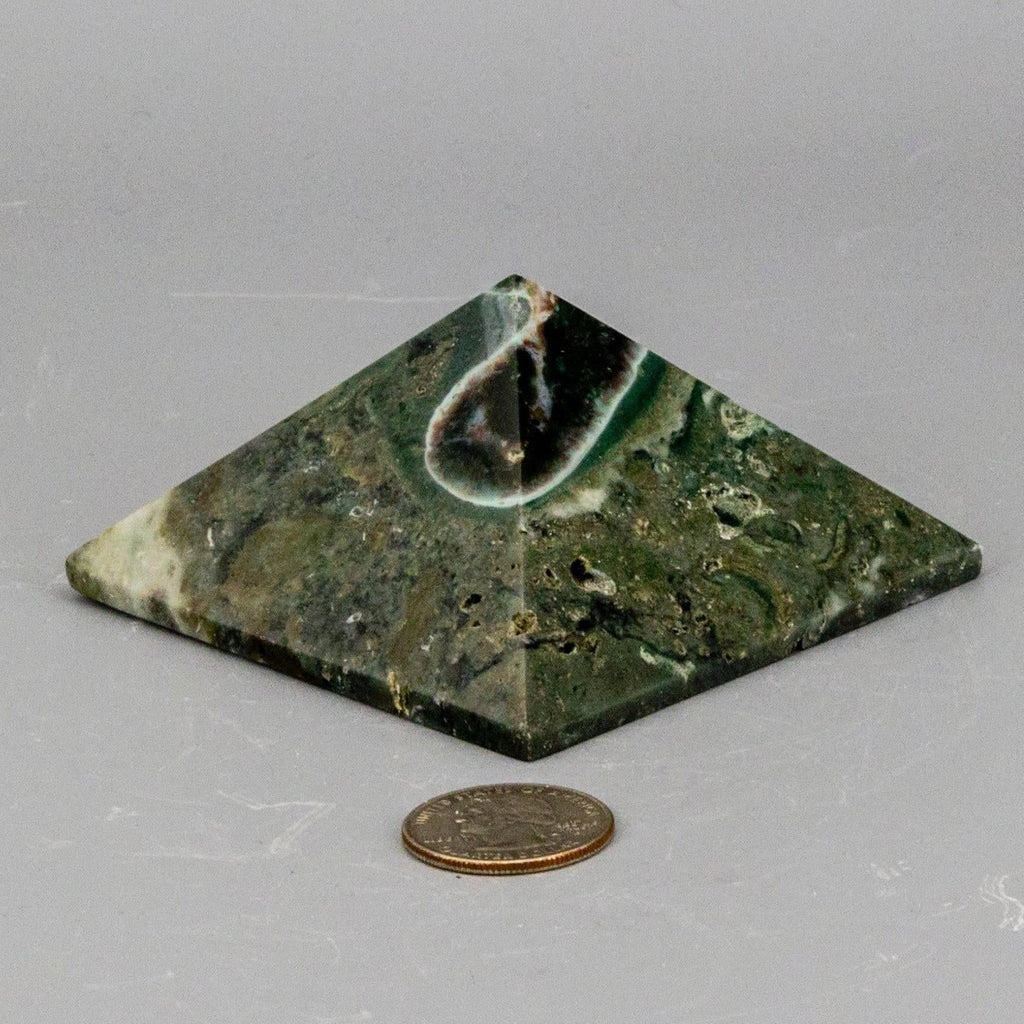 Ocean Jasper Crystal Pyramid Polished Natural Stone Crystal Destiny