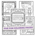 Office Colors Coloring Pages (5 Pack) for Fans of The Office Pop Colors