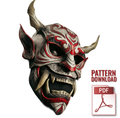Leather Oni Mask Printable Pattern Rockwell Masks