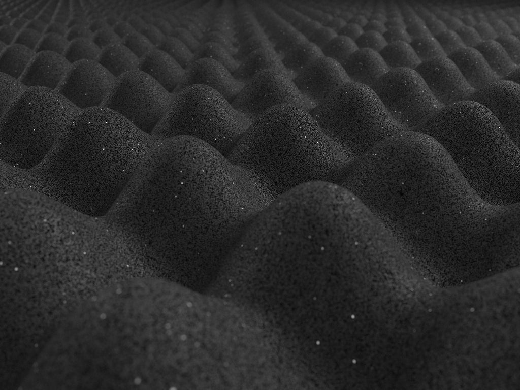 Egg Crate Acoustic Foam Panels - Charcoal Black Color SoundAssured