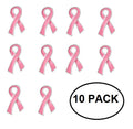 10 Pack Pink Ribbon Pins The Awareness Company