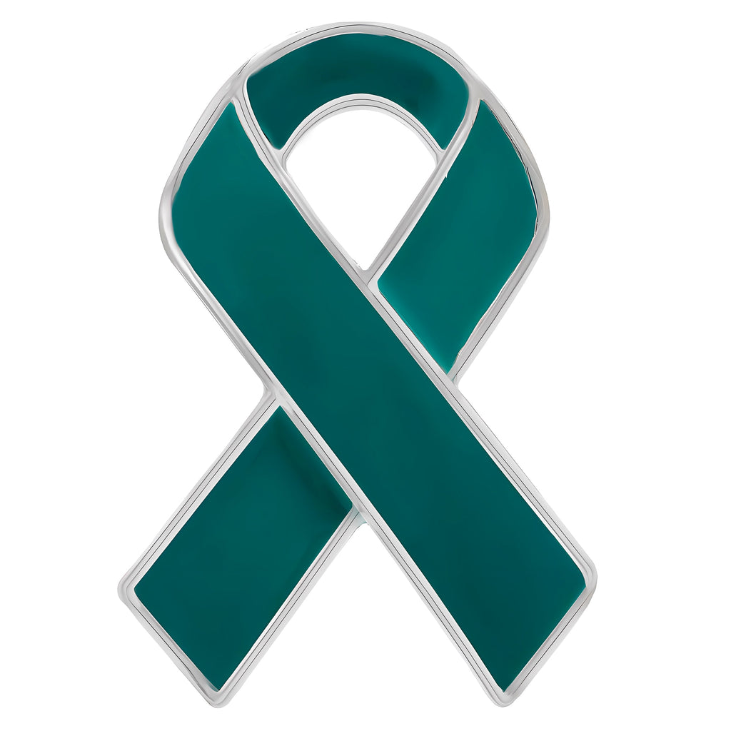 10 Pack Teal Ribbon Awareness Lapel Pins The Awareness Company
