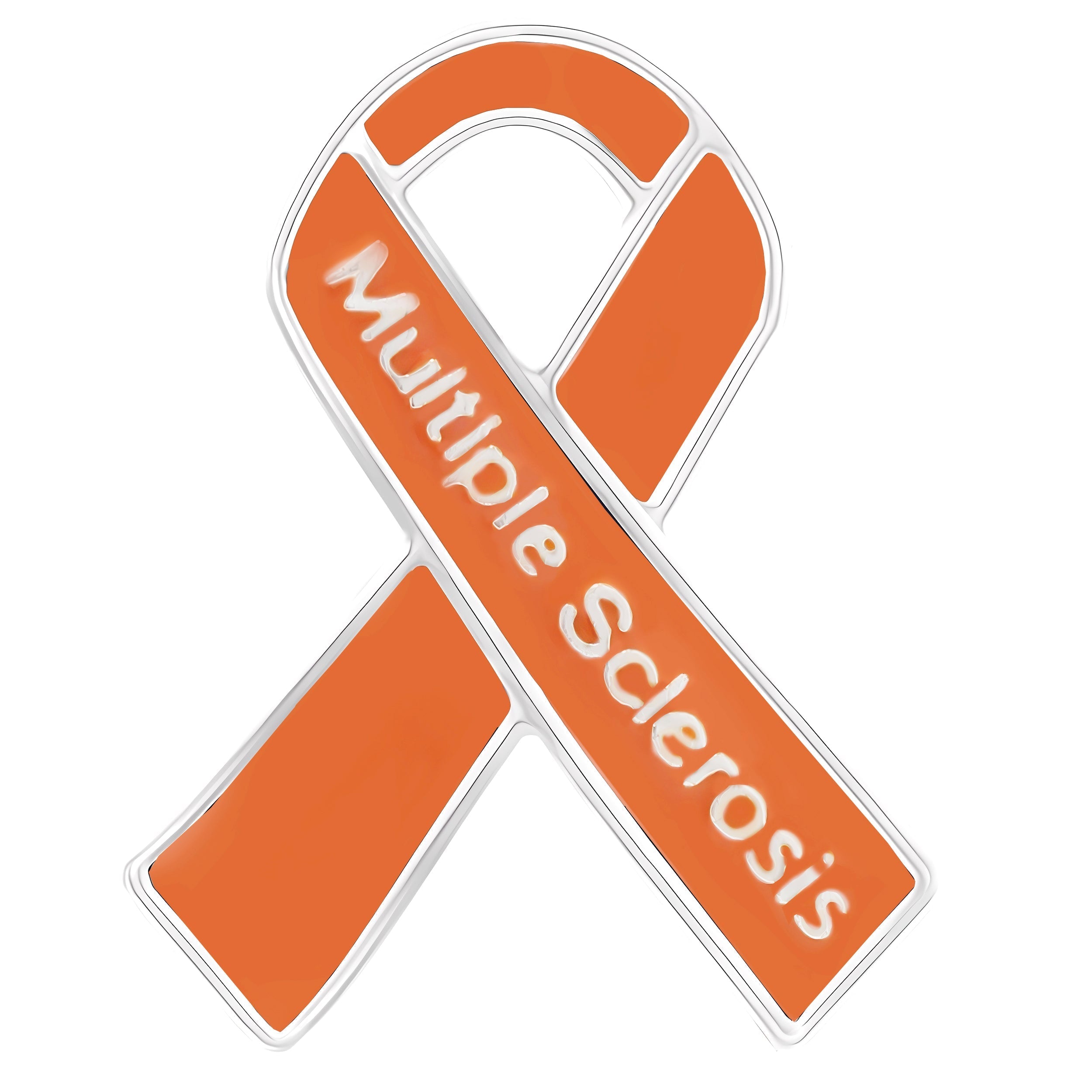 10 Pack of Multiple Sclerosis Awareness Orange Ribbon Pins The Awareness Company