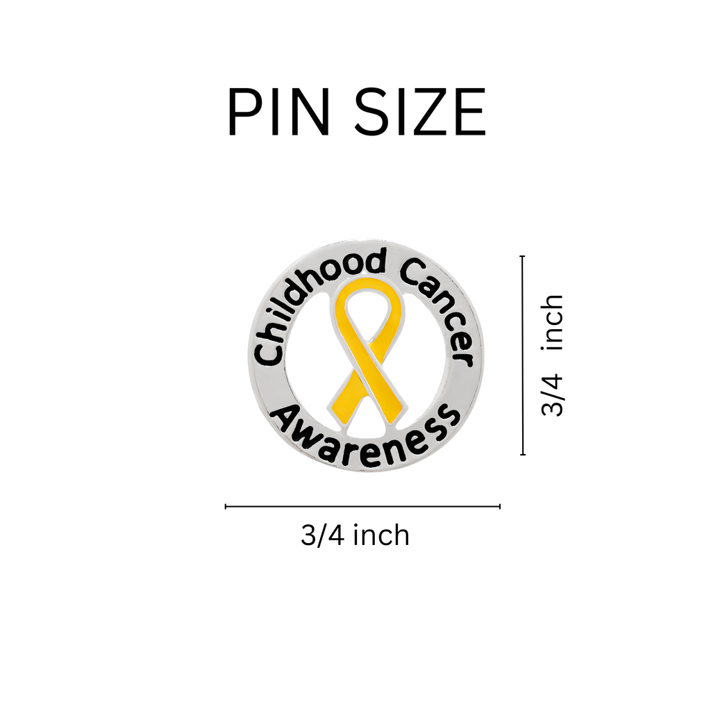 10 Pack of Childhood Cancer Awareness Ribbon Pins The Awareness Company