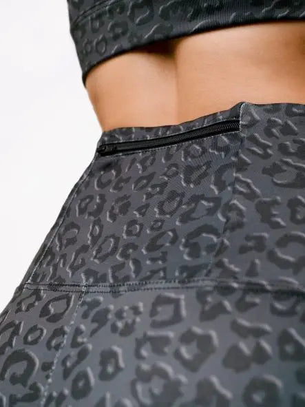 BLACK LEOPARD SET YOGA LEGGINGS TangoFit