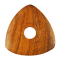 Teak Wood Guitar Or Bass Pick - 4.0 mm Ultra Heavy Gauge - 346 Contoured Triangle With Grip Hole Shape - Natural Finish Handmade Specialty Exotic Plectrum Exotic Plectrums