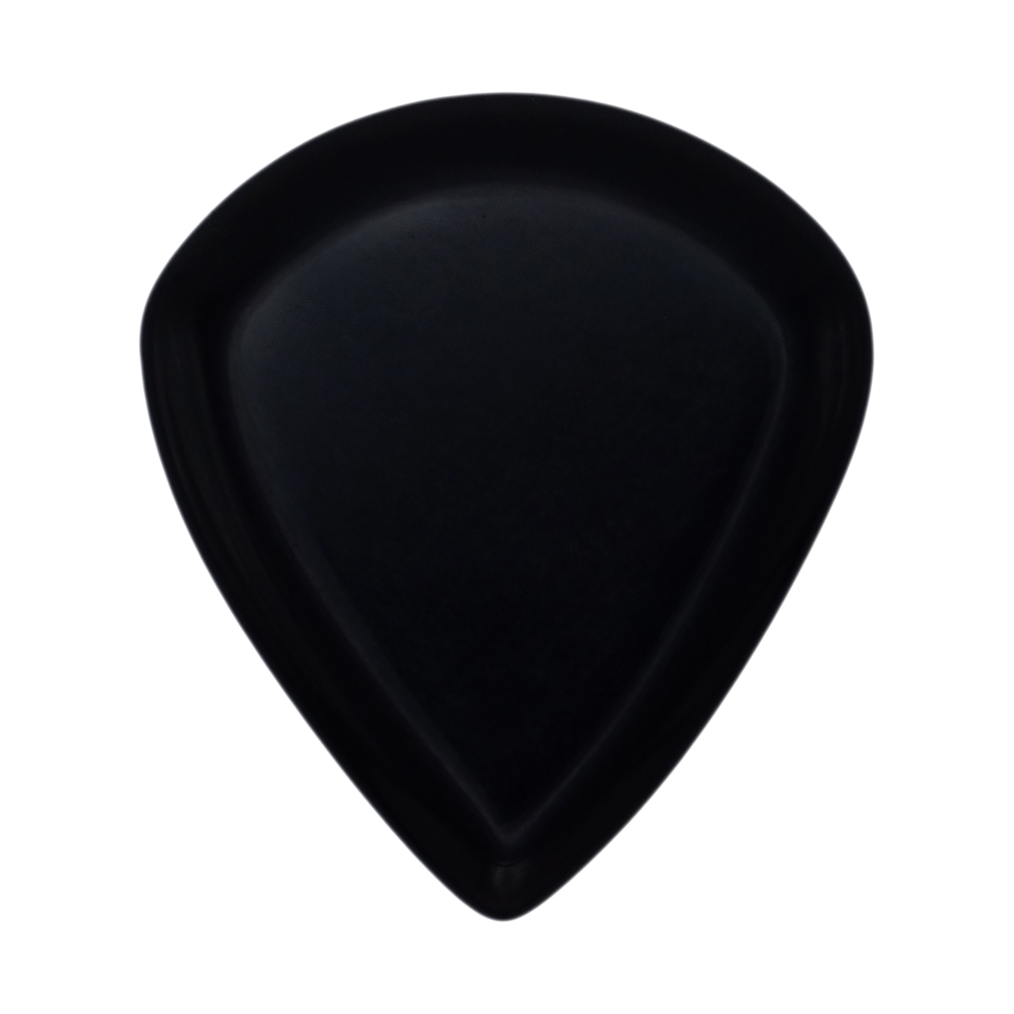 Black Obsidian Volcanic Glass Stone Guitar Or Bass Pick - 3.0 mm Ultra Heavy Gauge - Jazz Shape - Specialty Handmade Gemstone Exotic Plectrum Exotic Plectrums