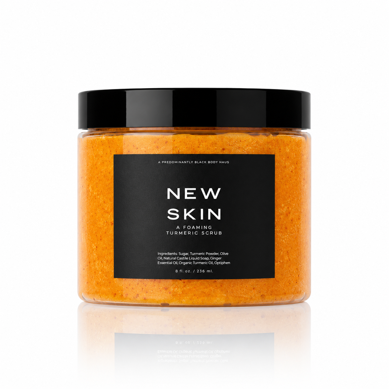 NEW SKIN, A FOAMING TURMERIC SCRUB Predominantly Black