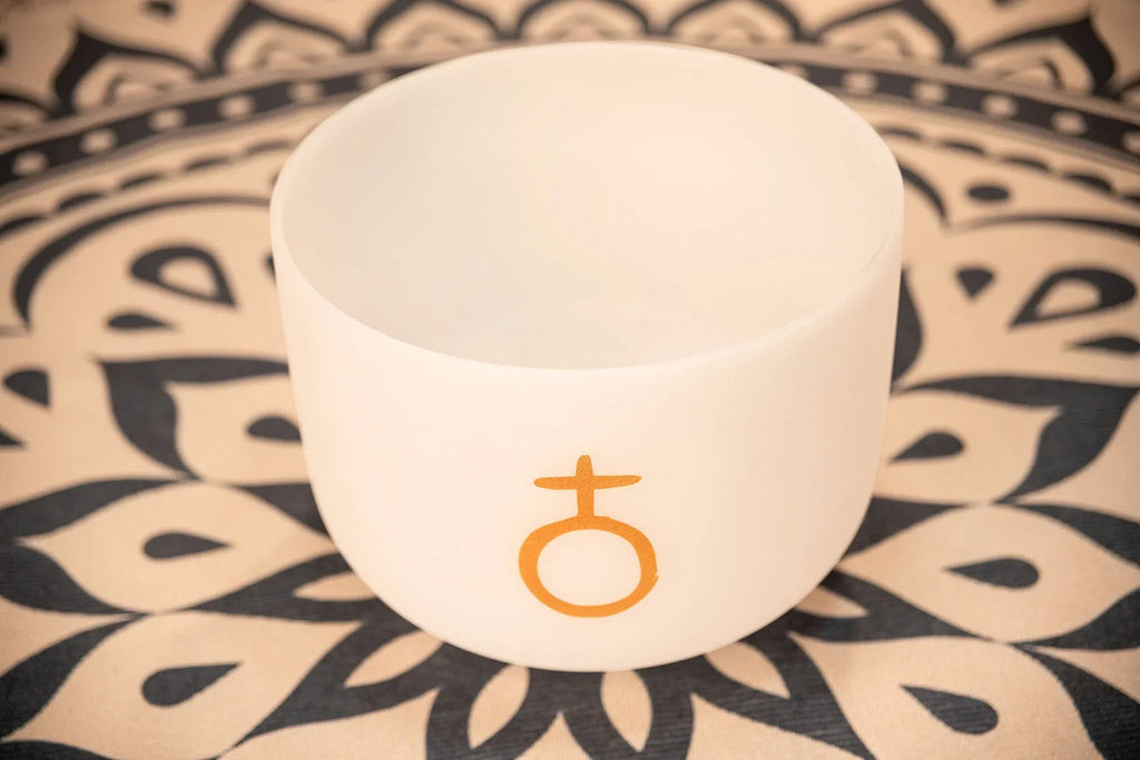 12" Planetary Tuned Crystal Singing Bowl, Earth Year / Om 136.10 Hz Utah Energy Healing Center