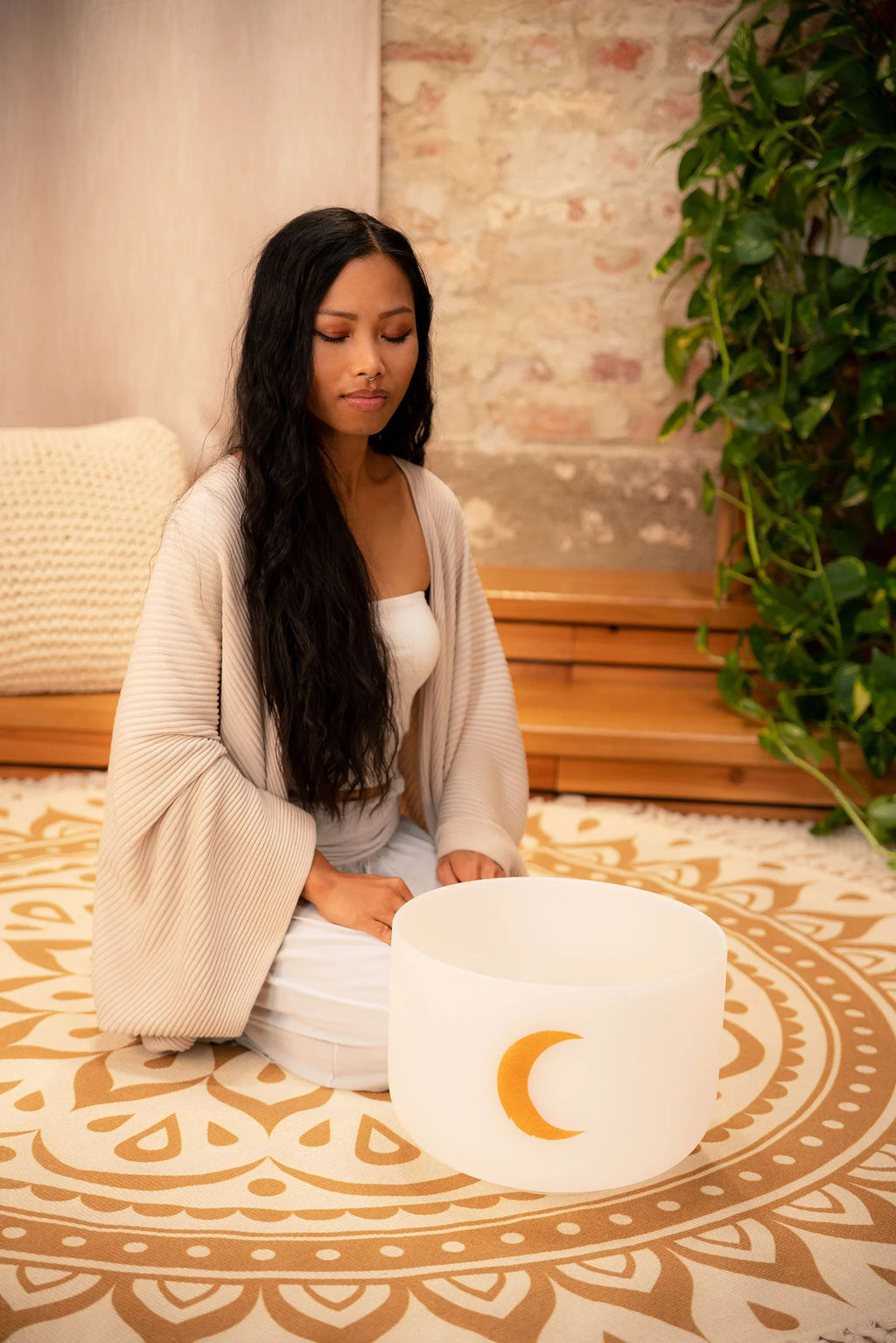 12" Planetary Tuned Crystal Singing Bowl, Synodic Moon 210.42 Hz Utah Energy Healing Center