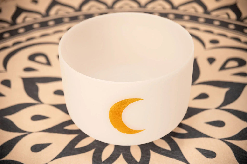 12" Planetary Tuned Crystal Singing Bowl, Synodic Moon 210.42 Hz Utah Energy Healing Center