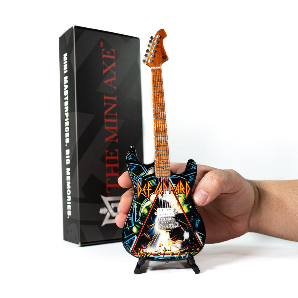 Def Leppard’s “Diamond Rejoice" and "Hysteria” Miniature Guitar Set The Mini Axe