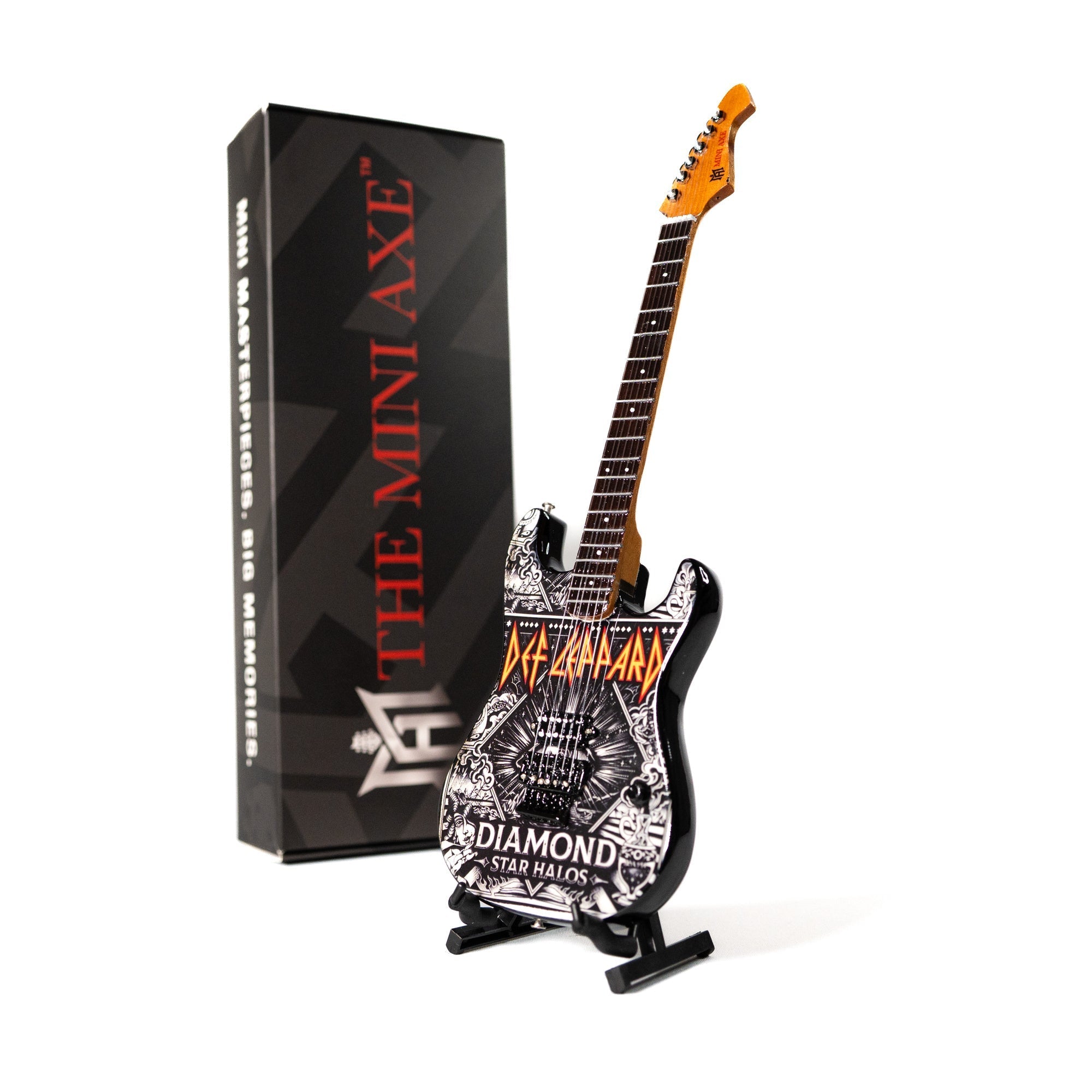 Def Leppard "Diamond" Collectible Miniature Guitar The Mini Axe