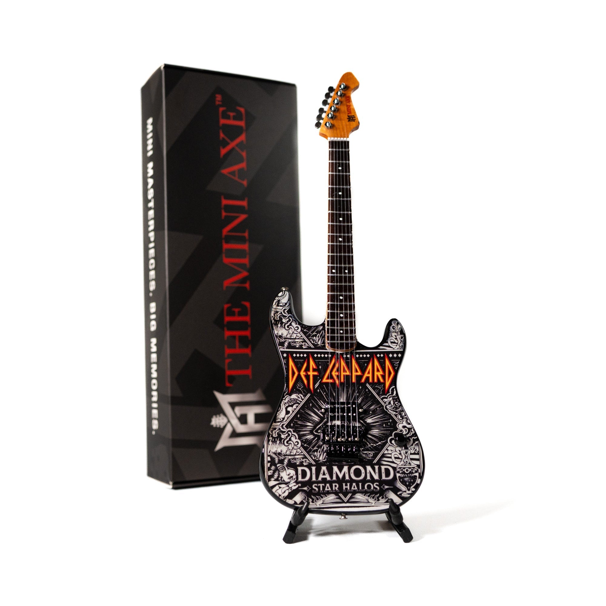 Def Leppard "Diamond" Collectible Miniature Guitar The Mini Axe