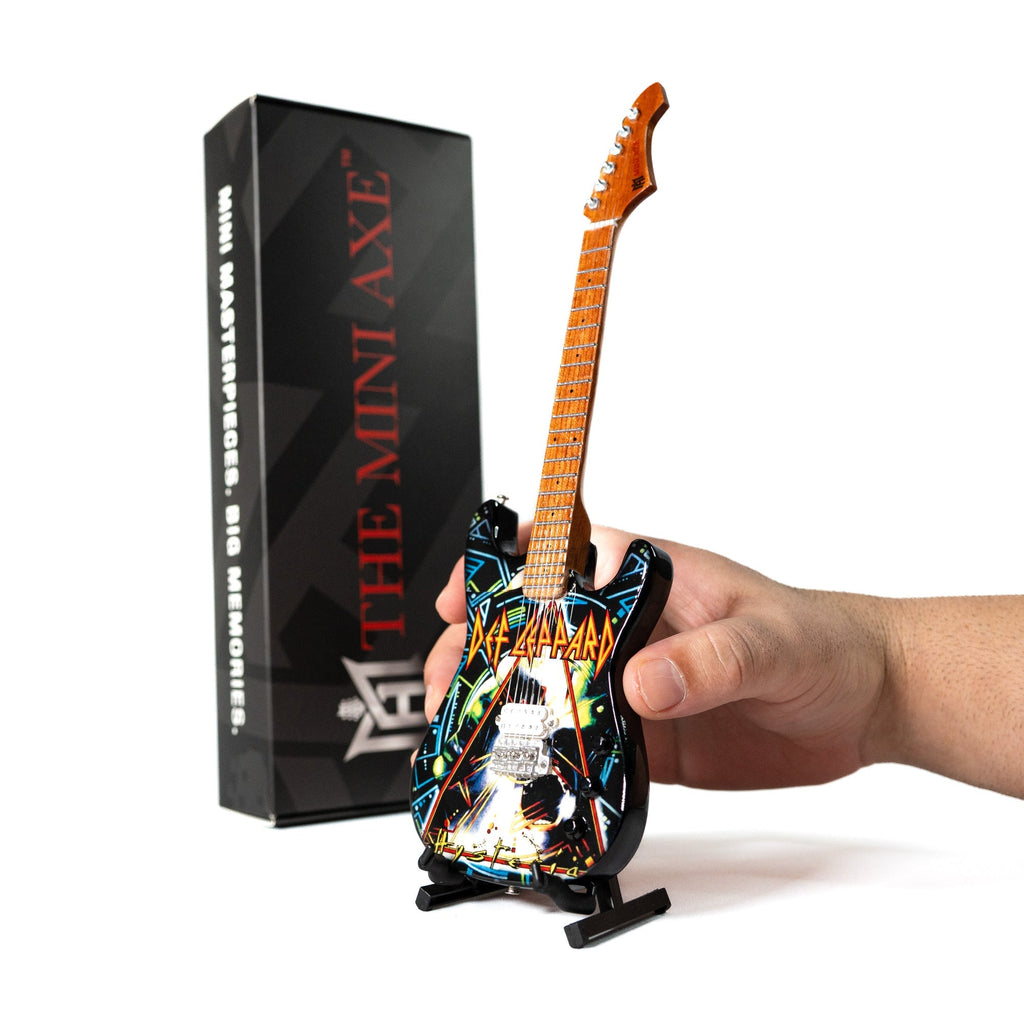 Def Leppard’s “Diamond Rejoice" and "Hysteria” Miniature Guitar Set The Mini Axe