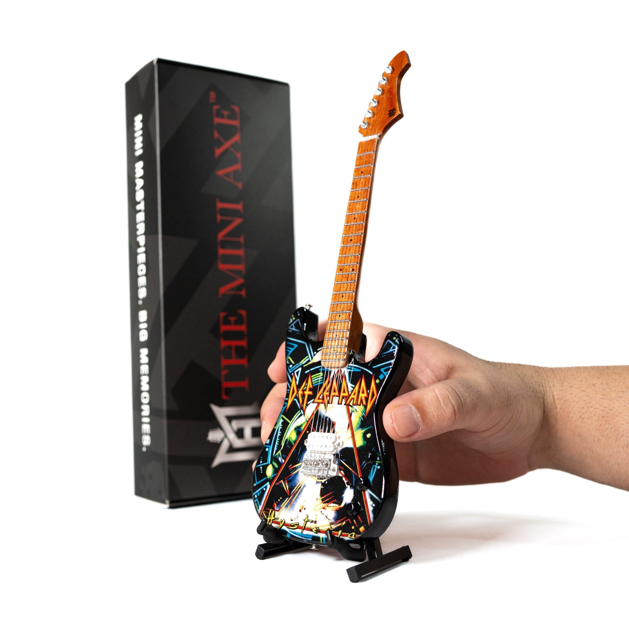 Def Leppard’s “Diamond Rejoice" and "Hysteria” Miniature Guitar Set The Mini Axe