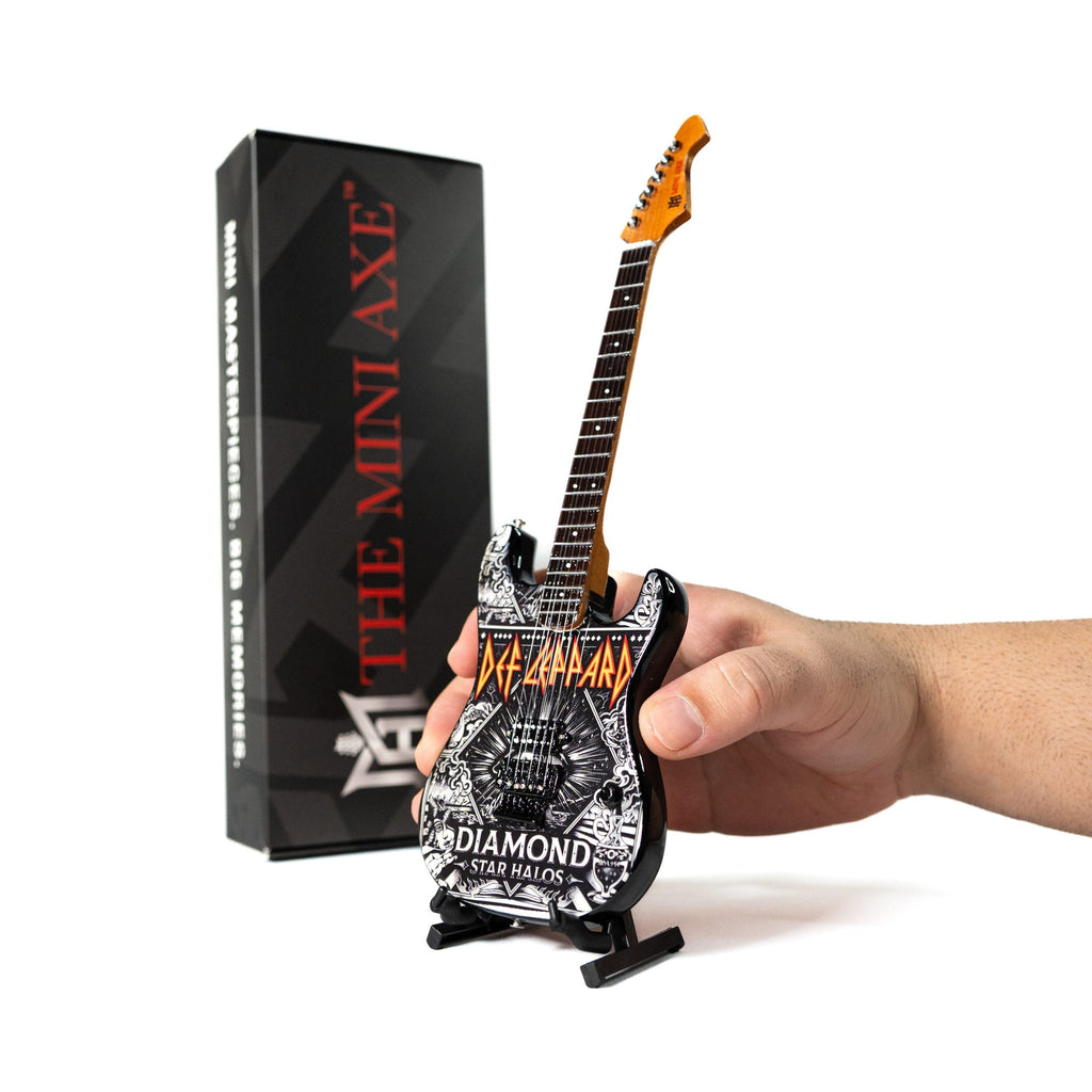 Def Leppard "Diamond" Collectible Miniature Guitar The Mini Axe