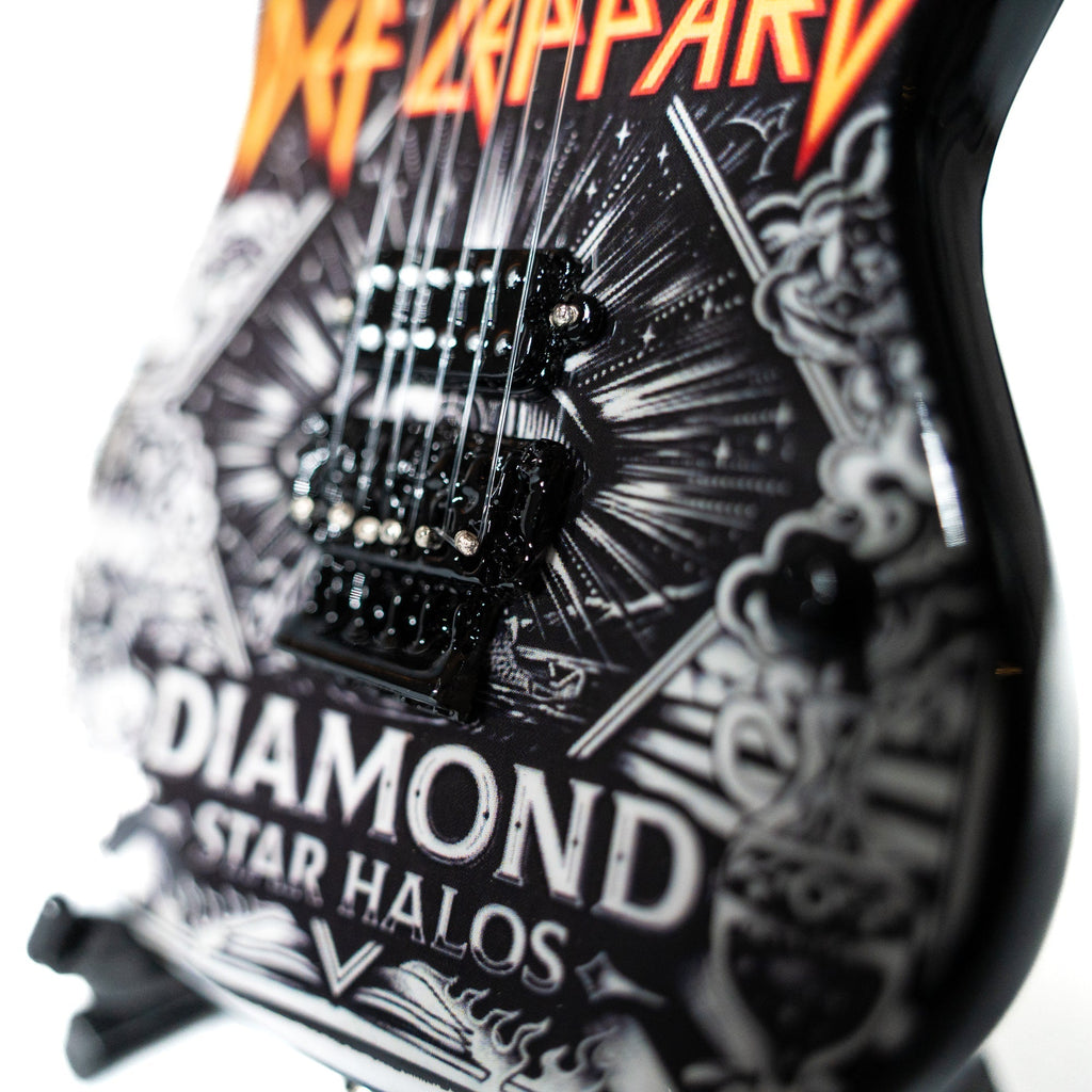 Def Leppard’s “Diamond Rejoice" and "Hysteria” Miniature Guitar Set The Mini Axe