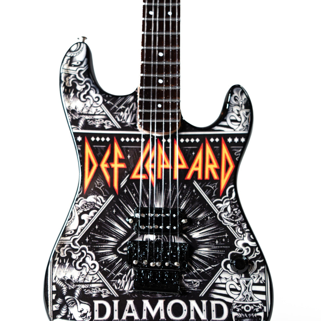 Def Leppard "Diamond" Collectible Miniature Guitar The Mini Axe