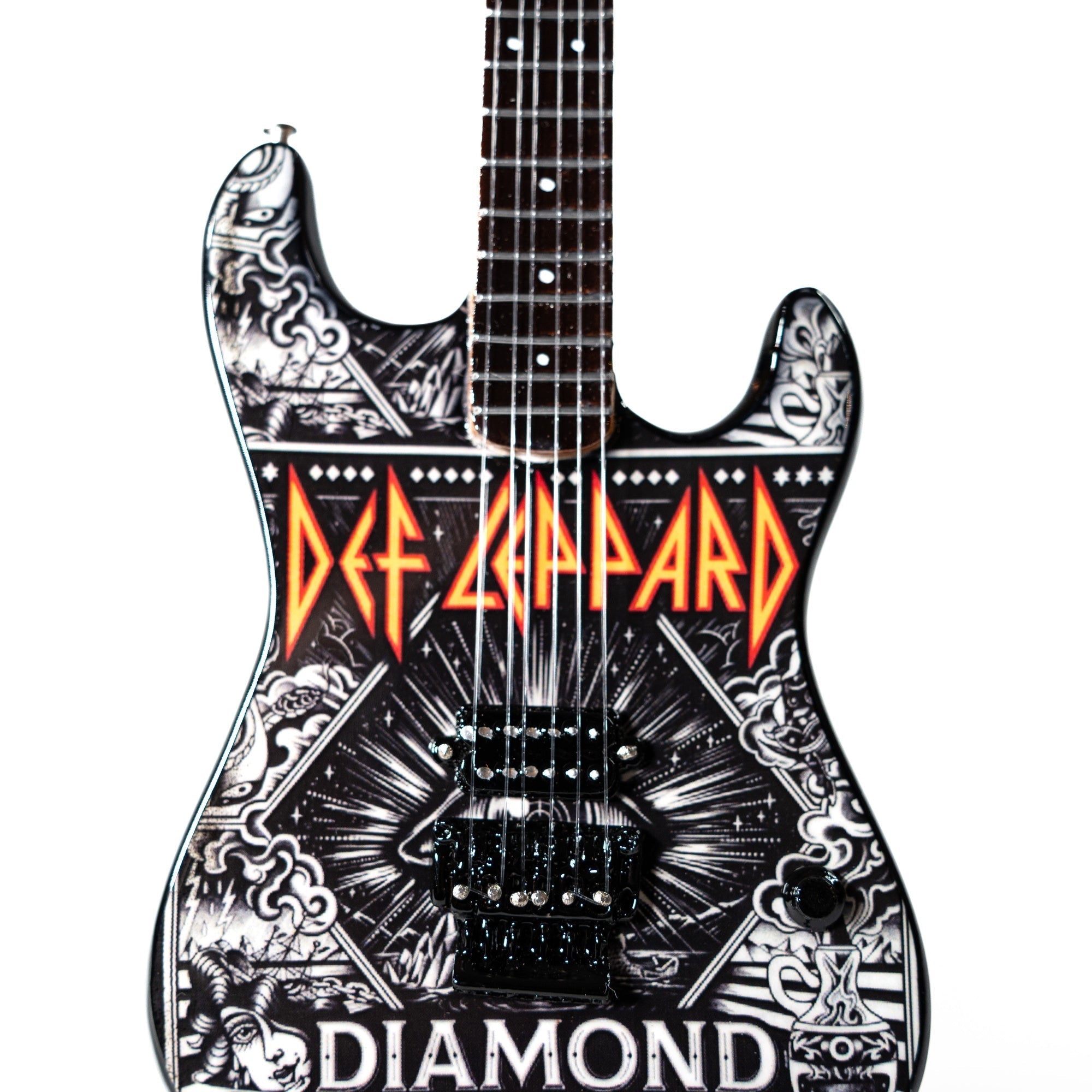Def Leppard "Diamond" Collectible Miniature Guitar The Mini Axe