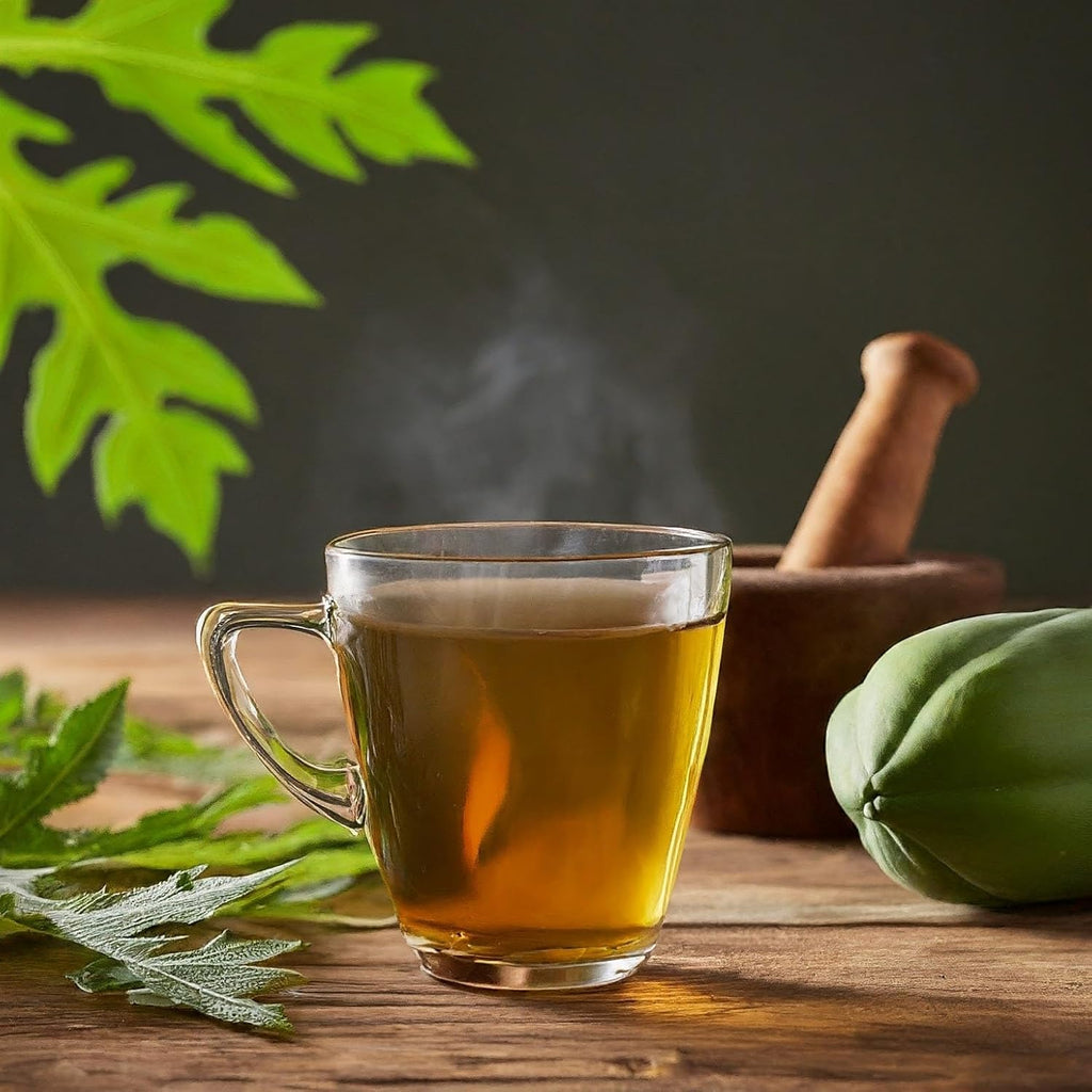 Akshit 75 Papaya Leaf Tea Bags (Té de hojas de papaya )– Caffeine-Free Herbal Support for Immunity & Digestion, Stress Relieving & Energy Tea. Akshit