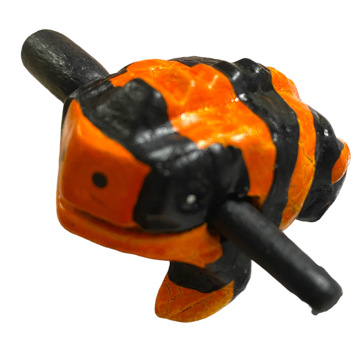 1.5" Wooden Musical Frog - Orange Dart Design (Percussion Instrument) Music Frog Co