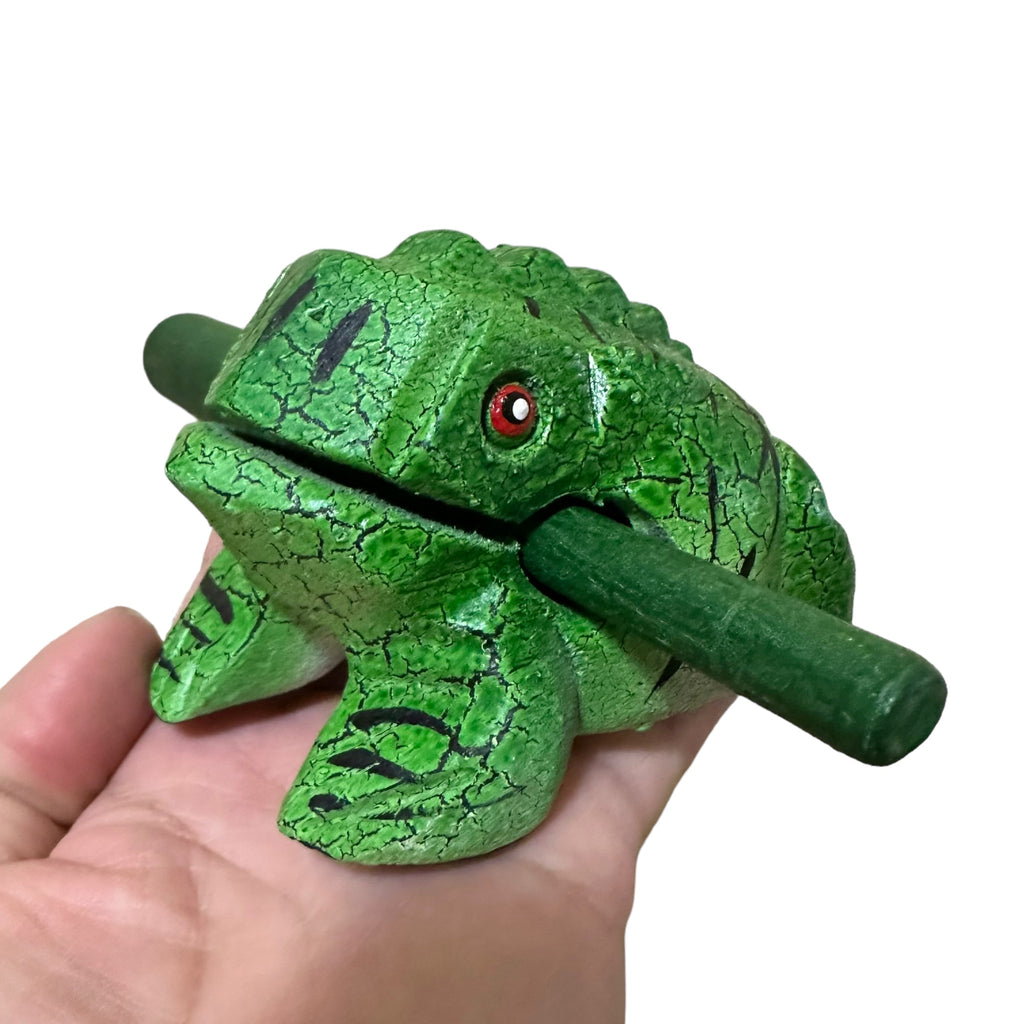 3" Wooden Musical Frog - Forest Design (Percussion Instrument) Music Frog Co