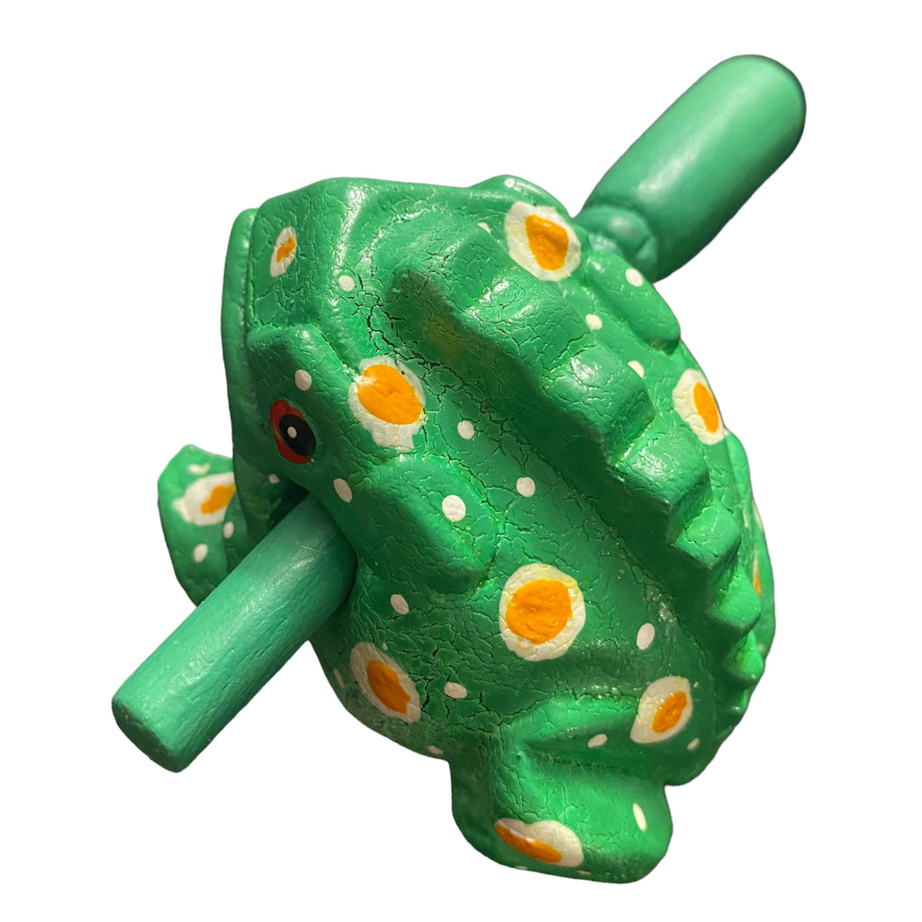 2" Wooden Musical Frog - Mint Design (Percussion Instrument) Music Frog Co