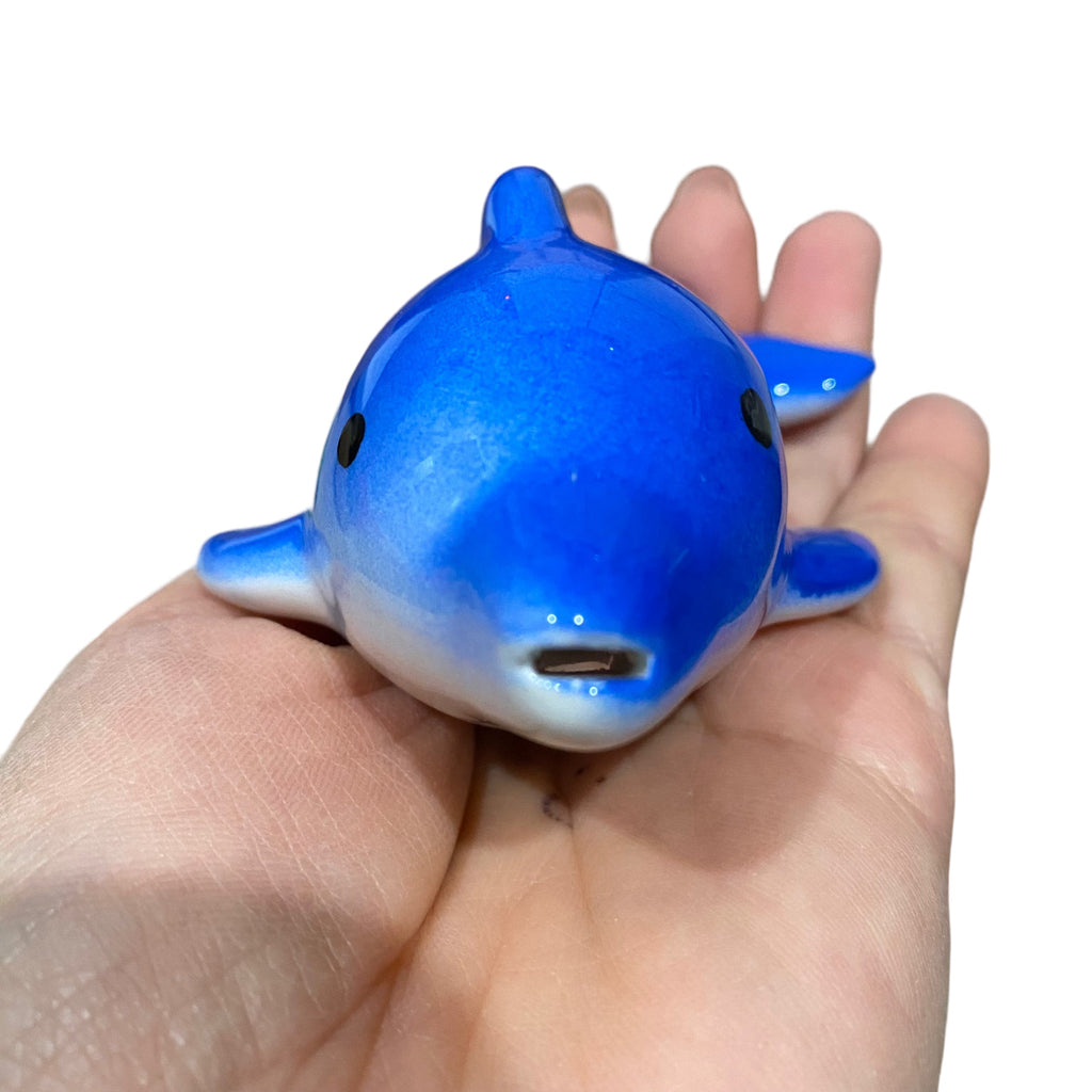 Happy Ceramic Dolphin Ocarina Ocean Blue Music Frog Co