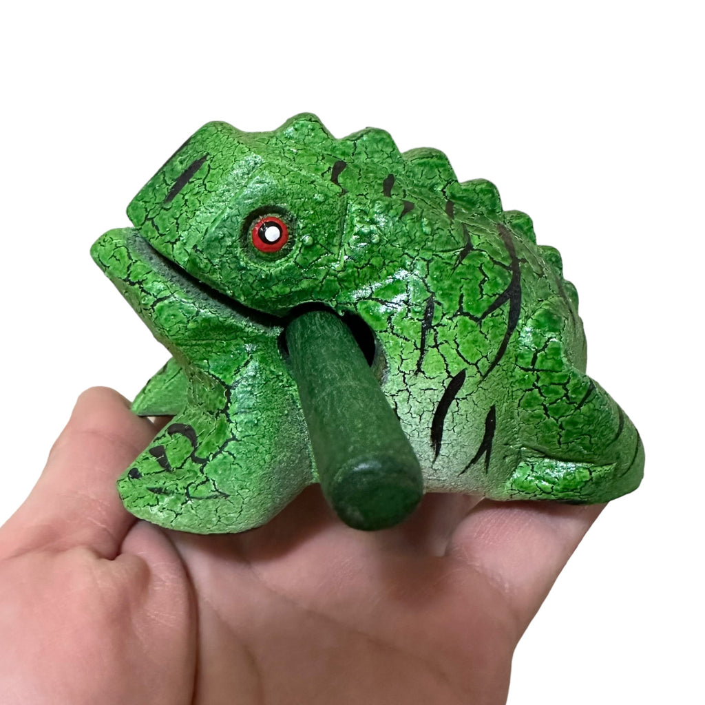 3" Wooden Musical Frog - Forest Design (Percussion Instrument) Music Frog Co