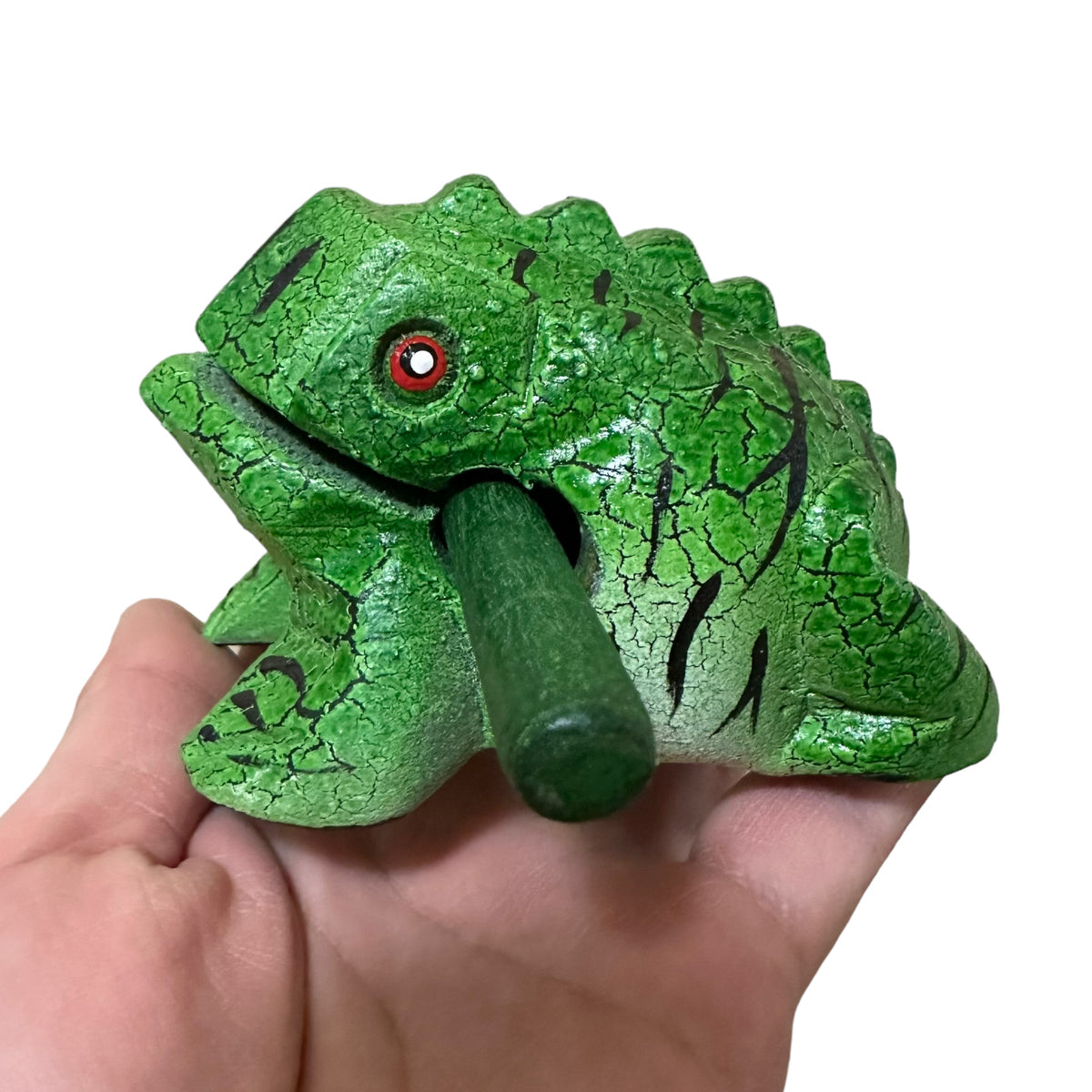 3" Wooden Musical Frog - Forest Design (Percussion Instrument) Music Frog Co
