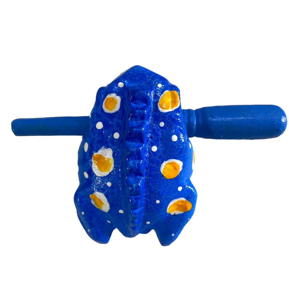 1.5" Wooden Musical Frog - Winter Design (Percussion Instrument) Music Frog Co