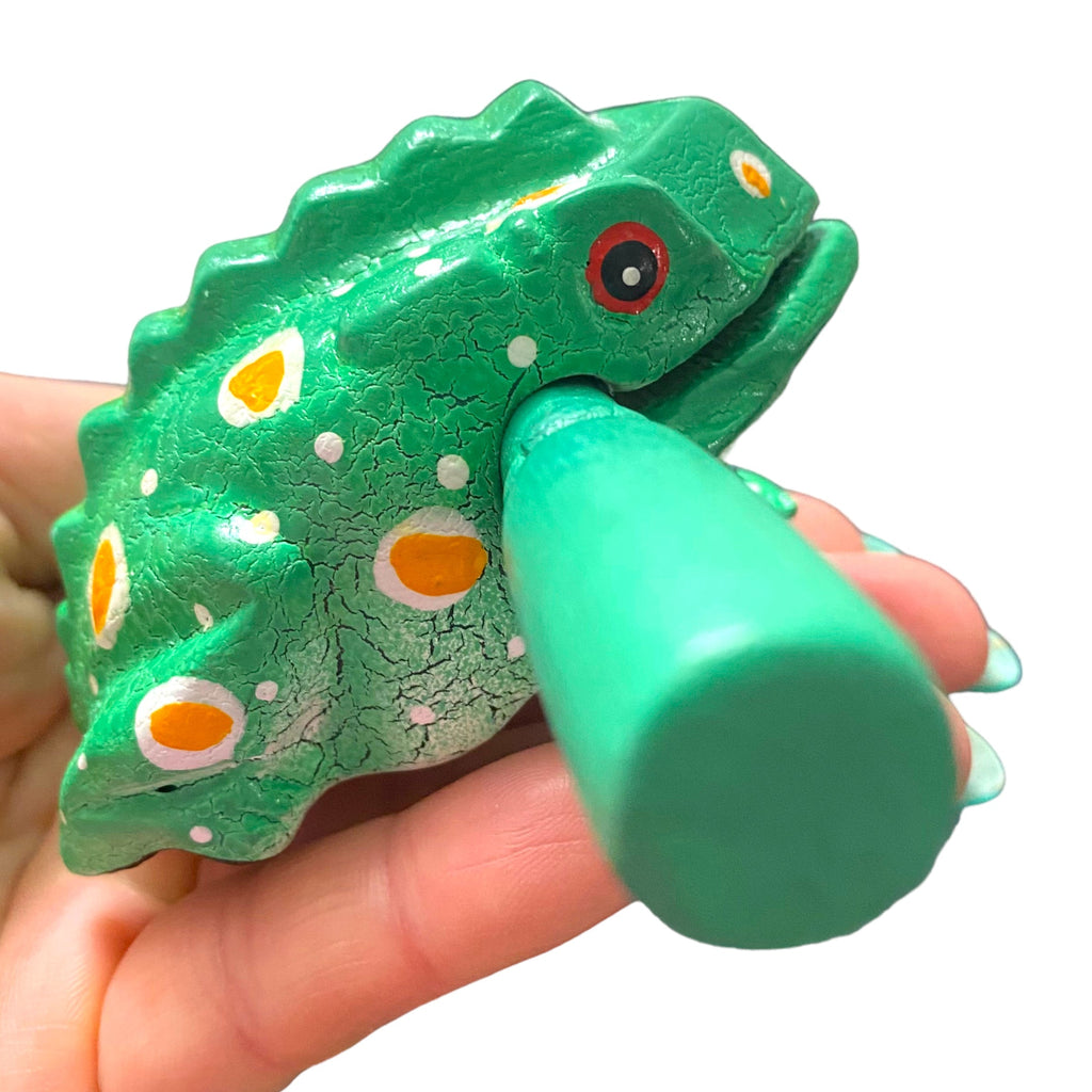 2" Wooden Musical Frog - Mint Design (Percussion Instrument) Music Frog Co