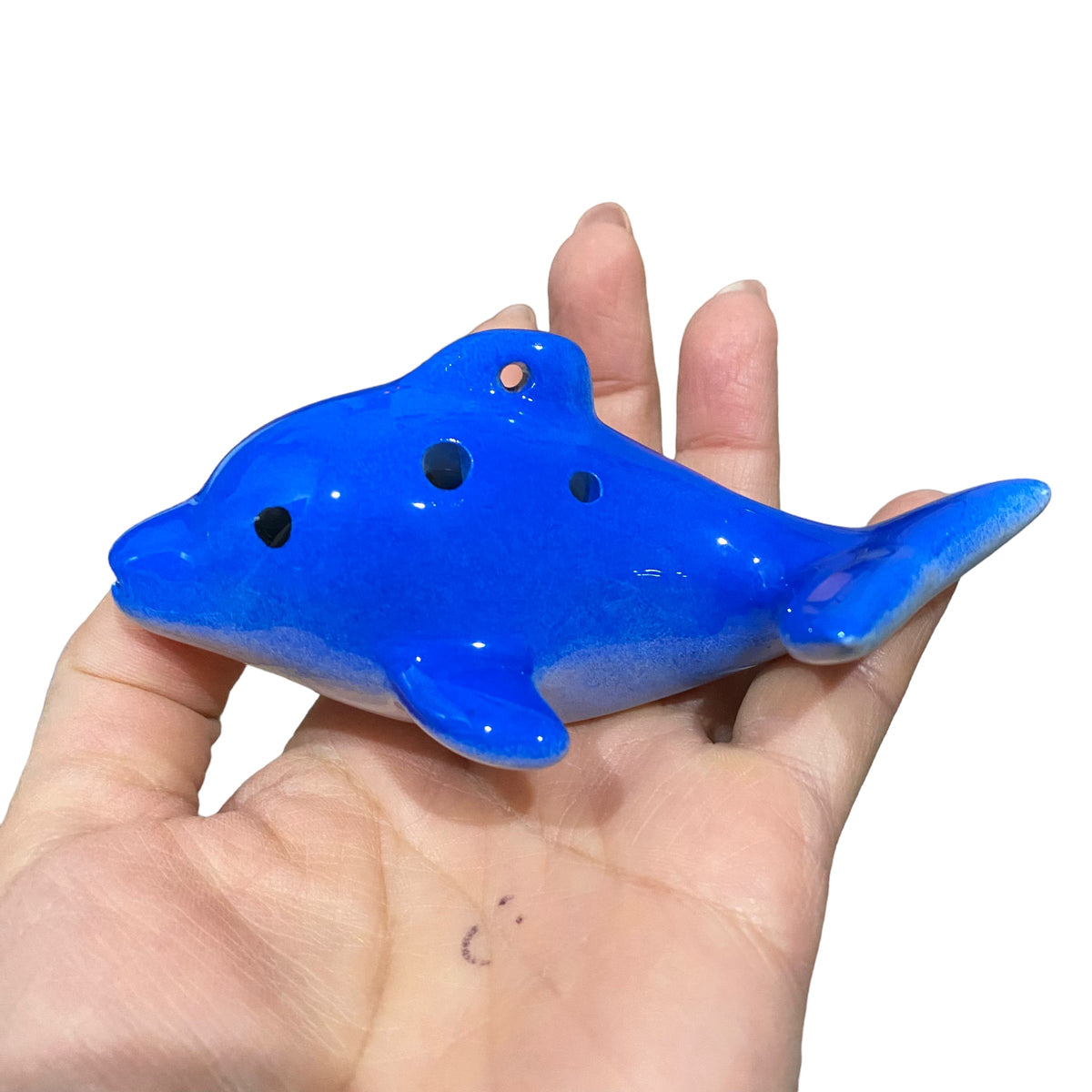 Happy Ceramic Dolphin Ocarina Ocean Blue Music Frog Co