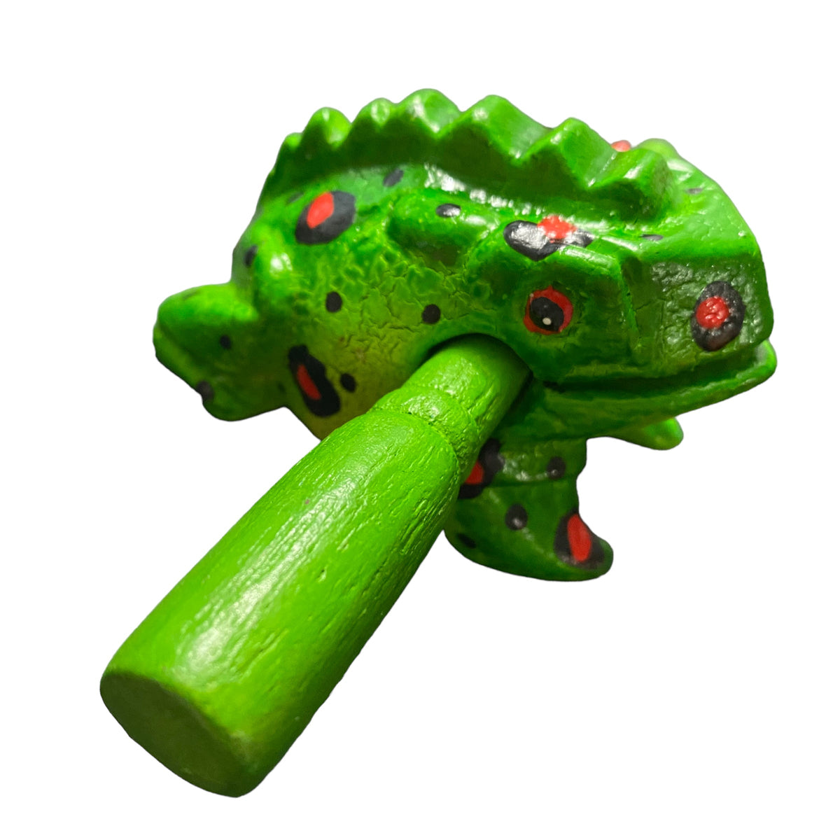 3" Wooden Musical Frog - Fire Design (Percussion Instrument) Music Frog Co