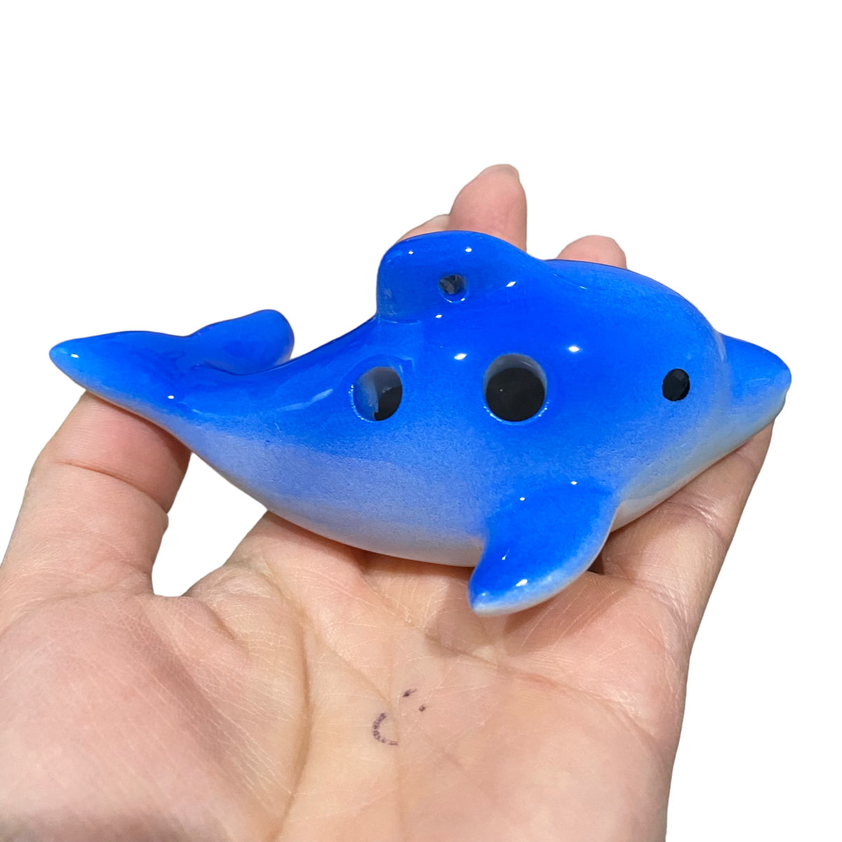 Happy Ceramic Dolphin Ocarina Ocean Blue Music Frog Co