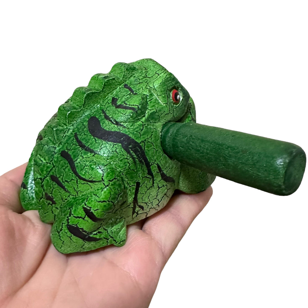 3" Wooden Musical Frog - Forest Design (Percussion Instrument) Music Frog Co