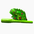 3" Wooden Musical Frog - Fire Design (Percussion Instrument) Music Frog Co