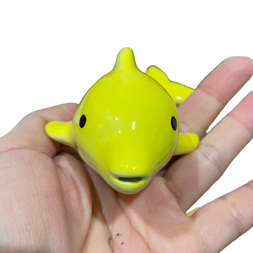 Happy Ceramic Dolphin Ocarina Yellow Music Frog Co