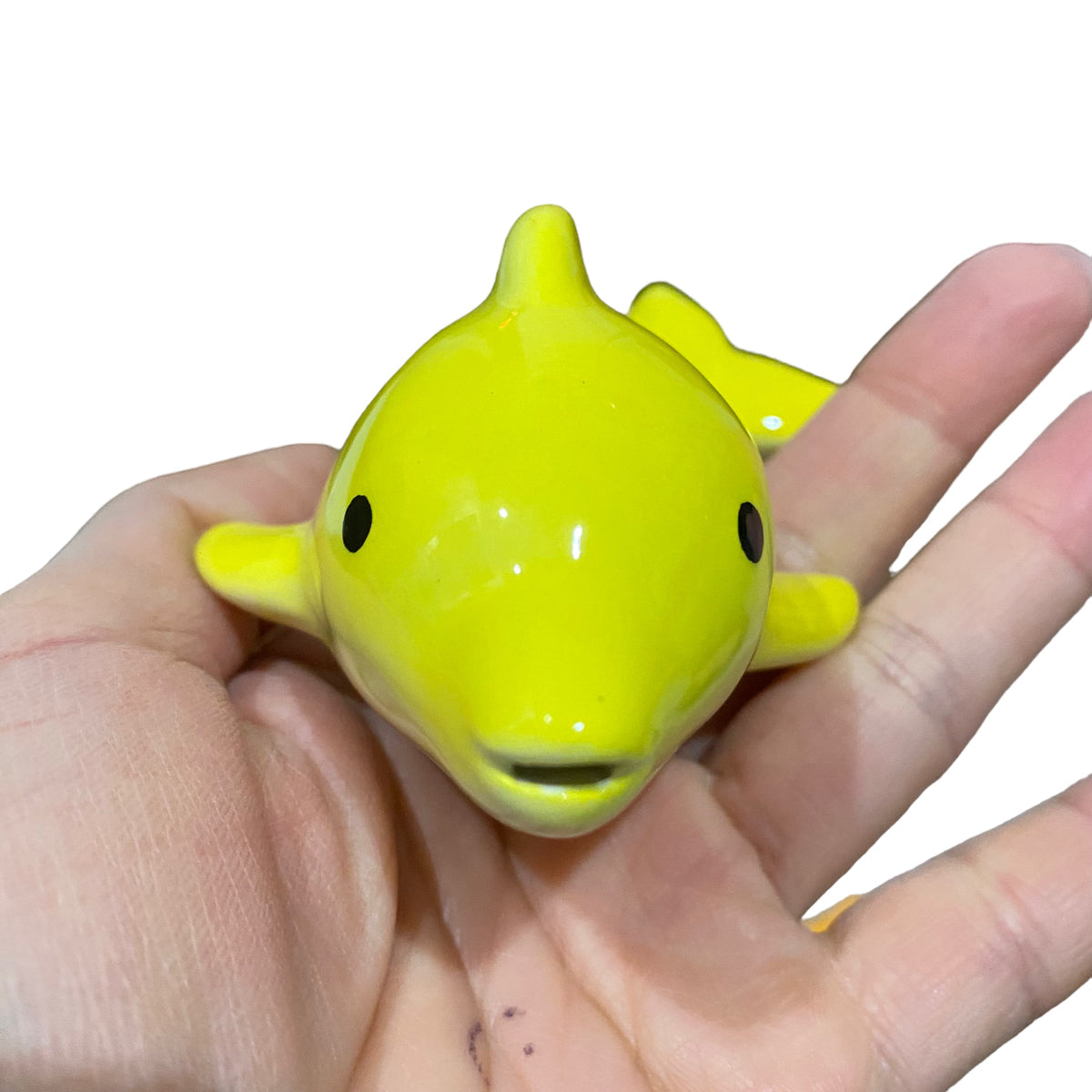 Happy Ceramic Dolphin Ocarina Yellow Music Frog Co