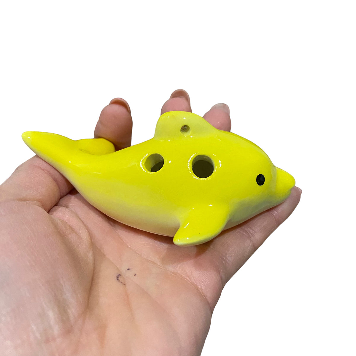 Happy Ceramic Dolphin Ocarina Yellow Music Frog Co